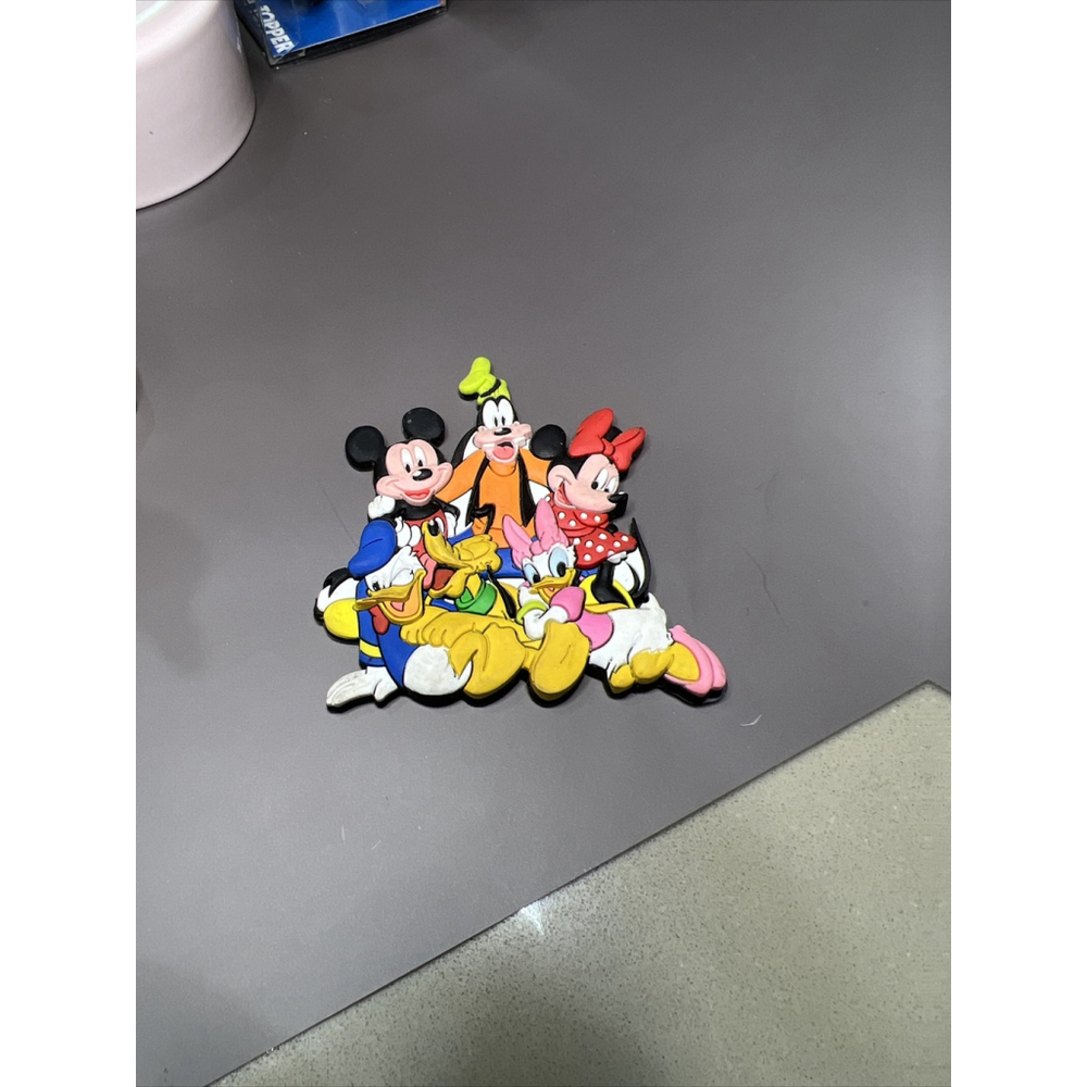 DISNEY Mickey Minnie Goofy Donald Daffy Duck Fridge Magnet Souvenir 3" x 2.5"